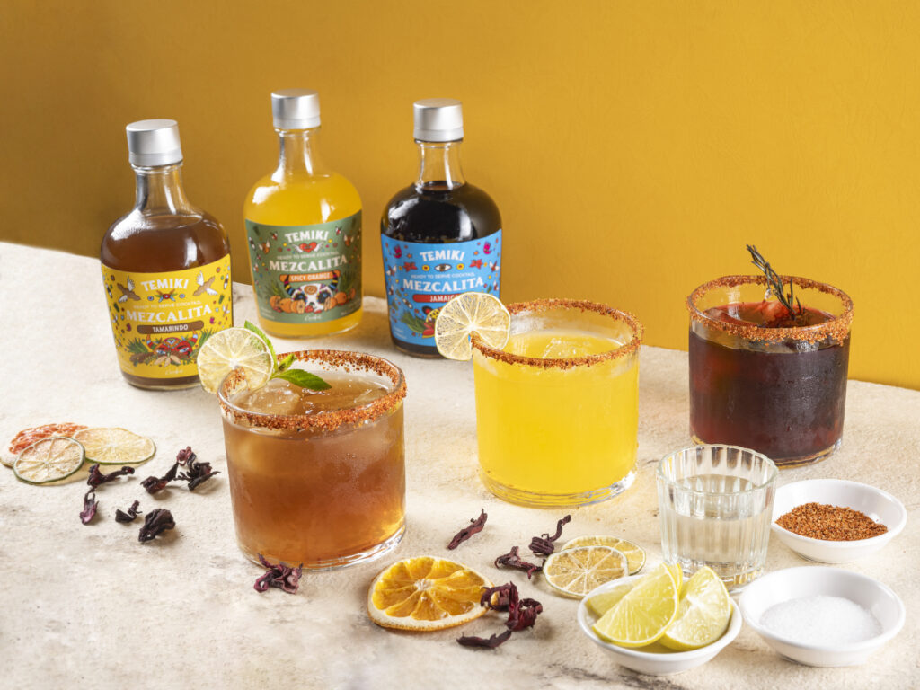 Mezcalitas Temiki 3 flavors, served